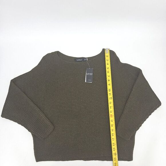 Ralph Lauren Sweater Womens Plus Size 2X Metallic Rib Knit Boat Neck Slouchy - Picture 6 of 8